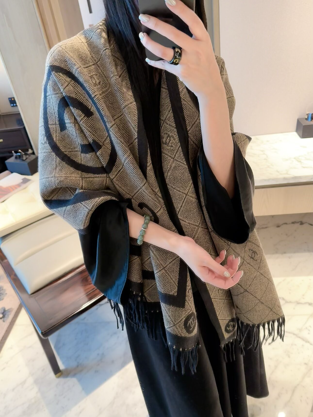 CEM389 new arrive  Hot sale  brown cream color fashion beautiful  scarf  for woman gift  to choose
