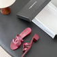 CEM312 New trendy slippers featuring a simple double-ring design are elegant and versatile perfect for summer and available in multiple colors