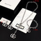 GEM151 New Arrive  Silver and Gold Color Necklace Fashion Design Charm for Women Jewelry 45cm Long