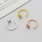 CEM273 The new diamond-patterned ash stone open-ended ring is a luxurious and high-end fashion and exquisite finger ring. It is a beautiful gift for women and can be given as a gift option