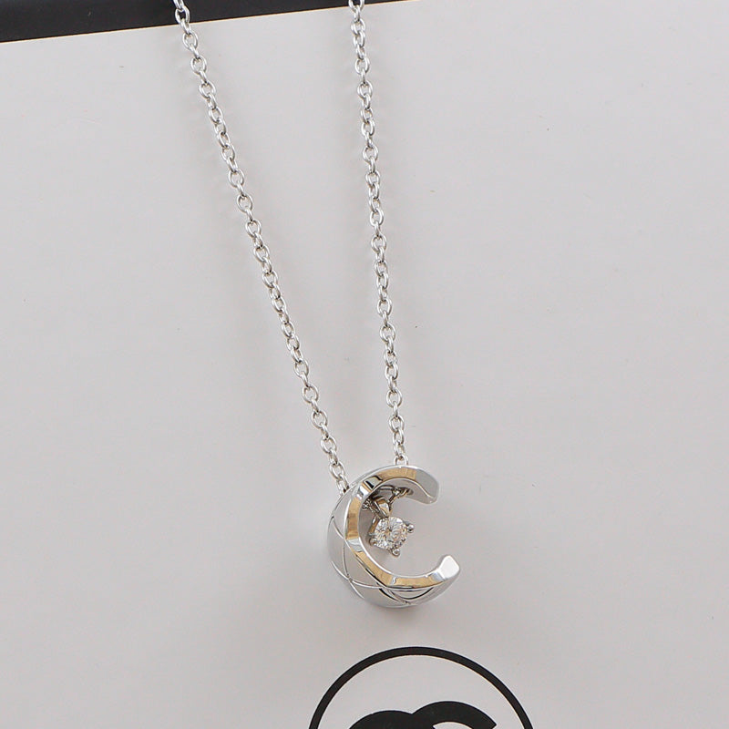 CEM234 New Arrive Fashion Diamond-patterned Necklace for Woman Titanium Steel Material Jewelry To Choose Gift