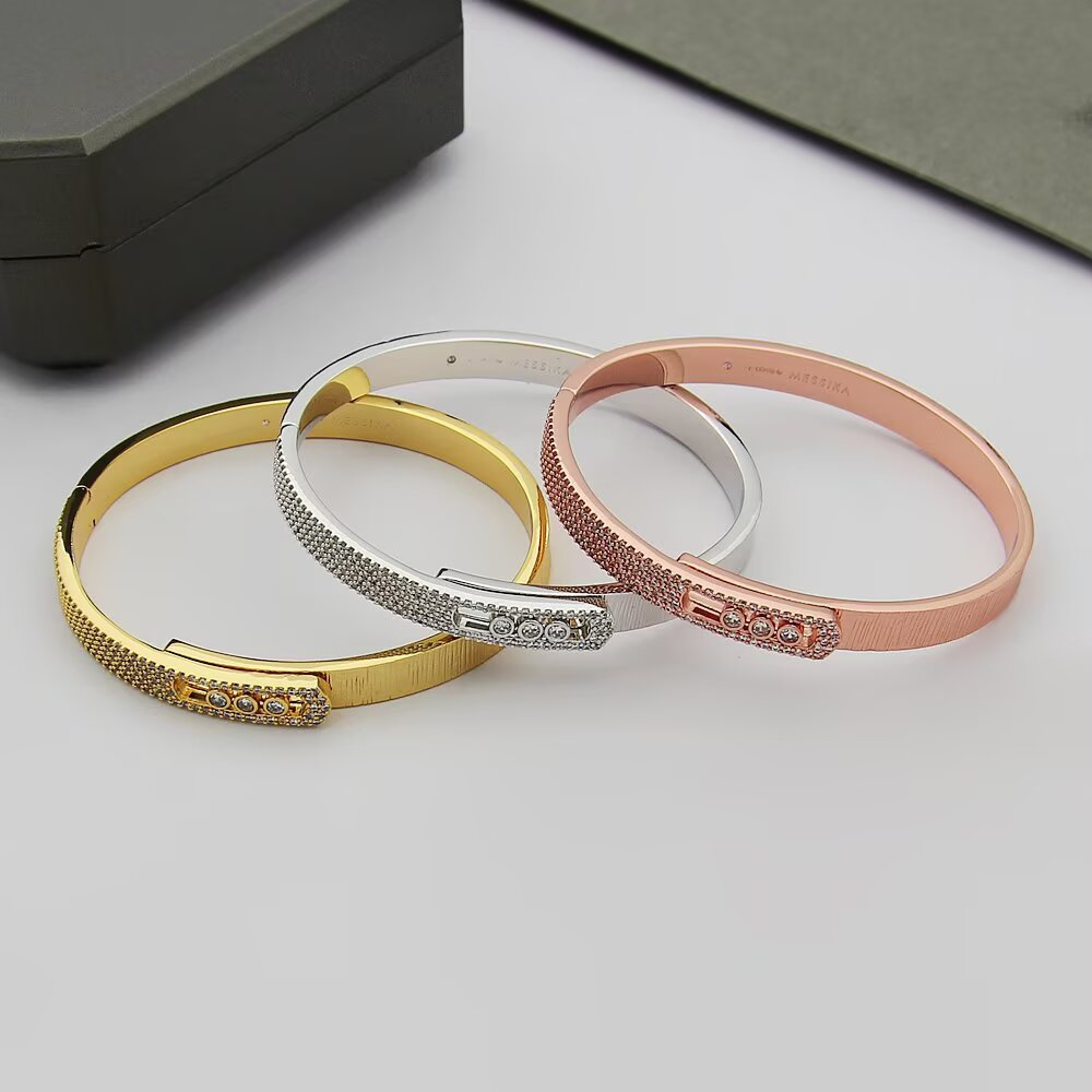 MEM10 Designer Bracelet 18k Gold Plated Bangle Luxury Brand Love Designed Bangles For Women High Sense Fritillary Diamond Bracelets Fashion Accessories