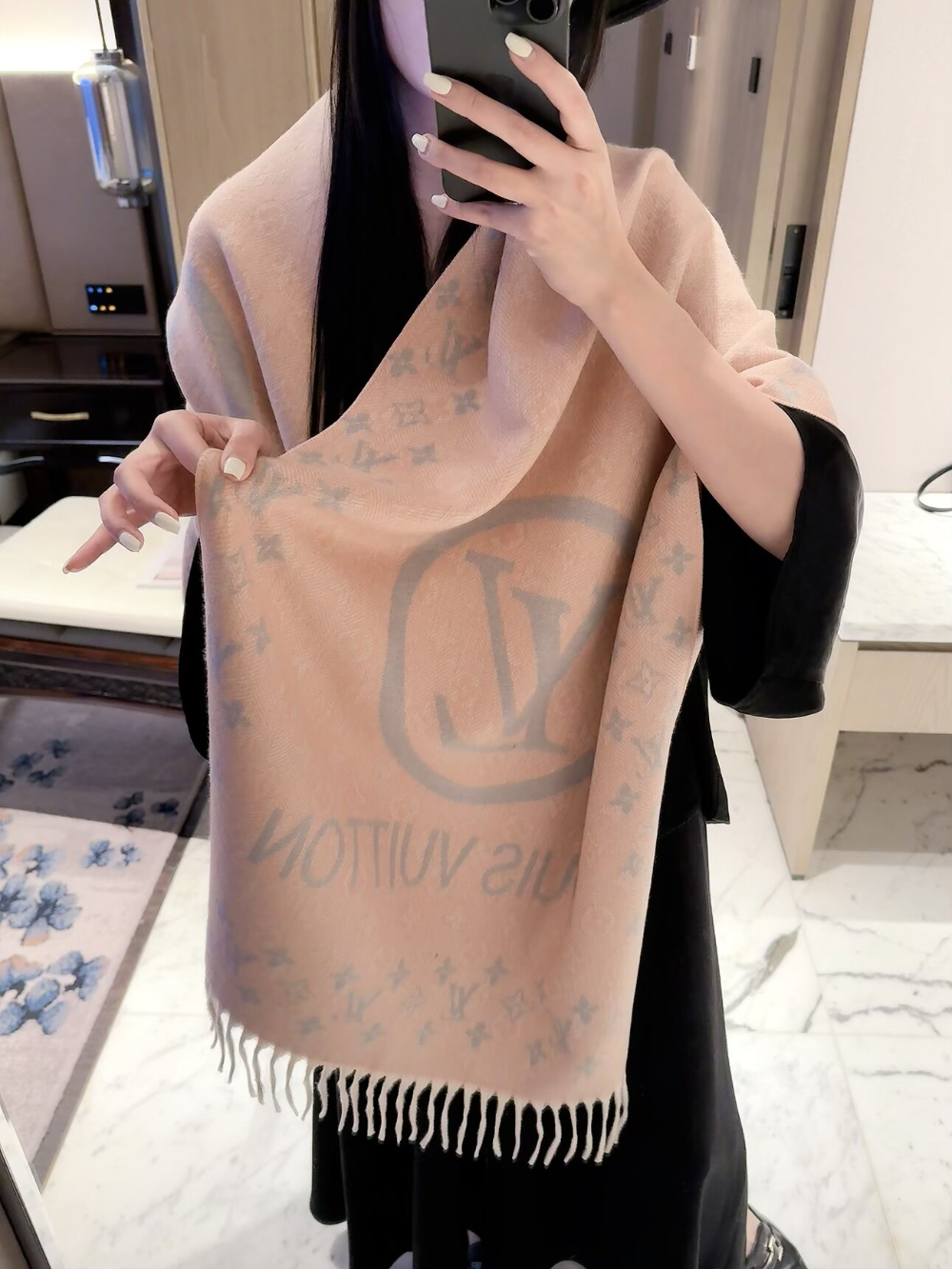 LEM603 new arrive  Hot sale grey pink color fashion beautiful  scarf  for woman gift  to choose