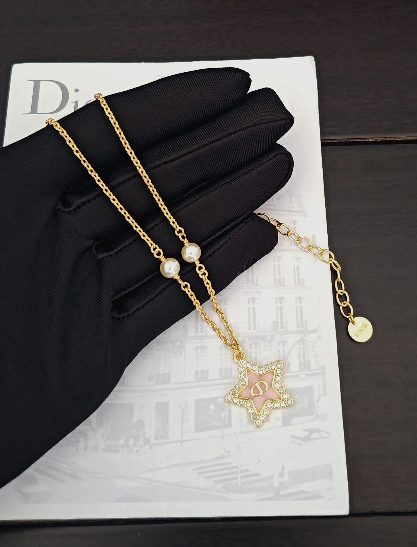 DEM284  New Arrive Fashion  with Diamond Stars Pearl  Necklce for Woman Jewelry To Choose Gift