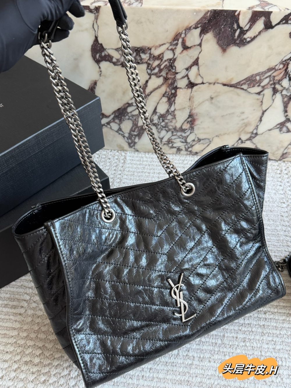 SEM14 New arrive fashion black  bag for woman hands bag beautiful gift to choose gift 2 size