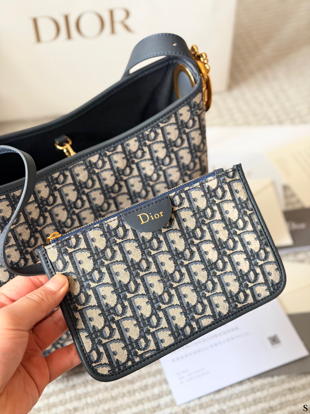 DEM353  New arrive fashion dee pblue color bag for woman beautiful gift to choose size 28cm