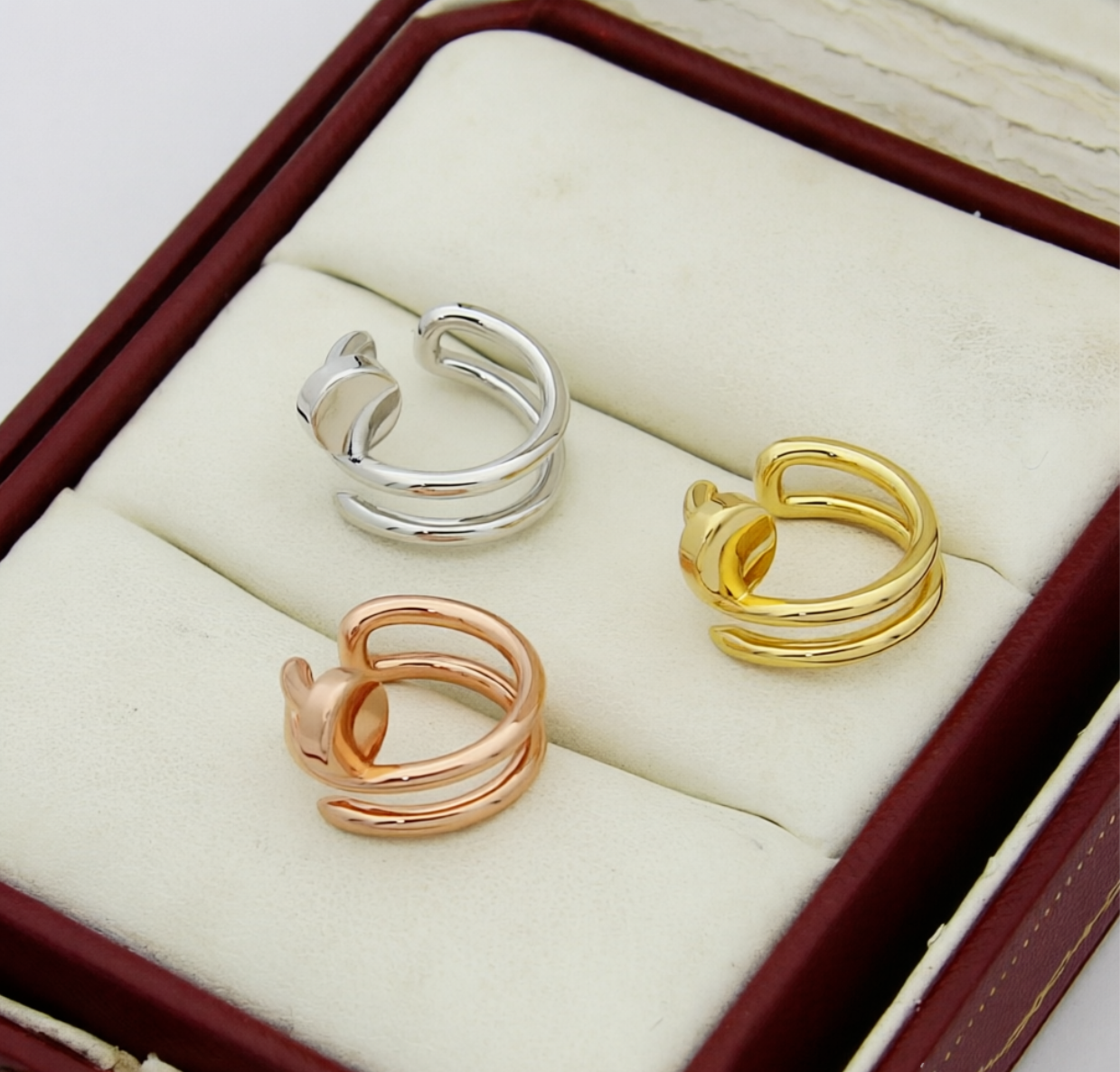 CREM227  Hot Sale Fashion Love Rings for Women Men Jewelry Couples Cubic Zirconia Wedding Rings Bague Femme