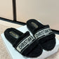 DEM344 Designer women Slippers black grey color sandals shoes for women high quality size 35 to 41