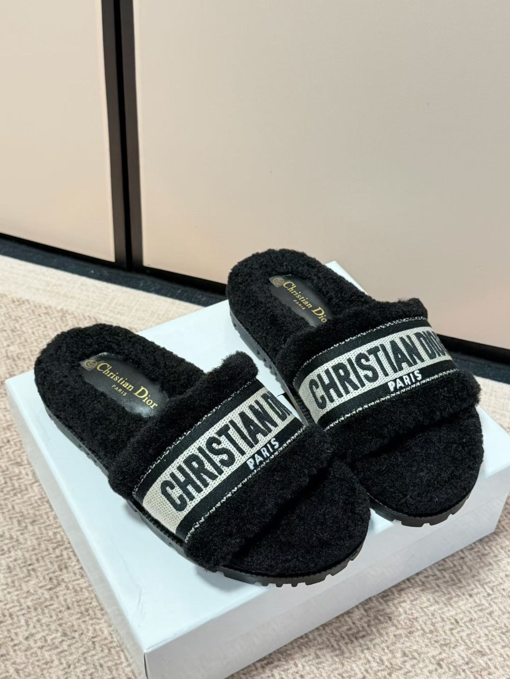 DEM344 Designer women Slippers black grey color sandals shoes for women high quality size 35 to 41