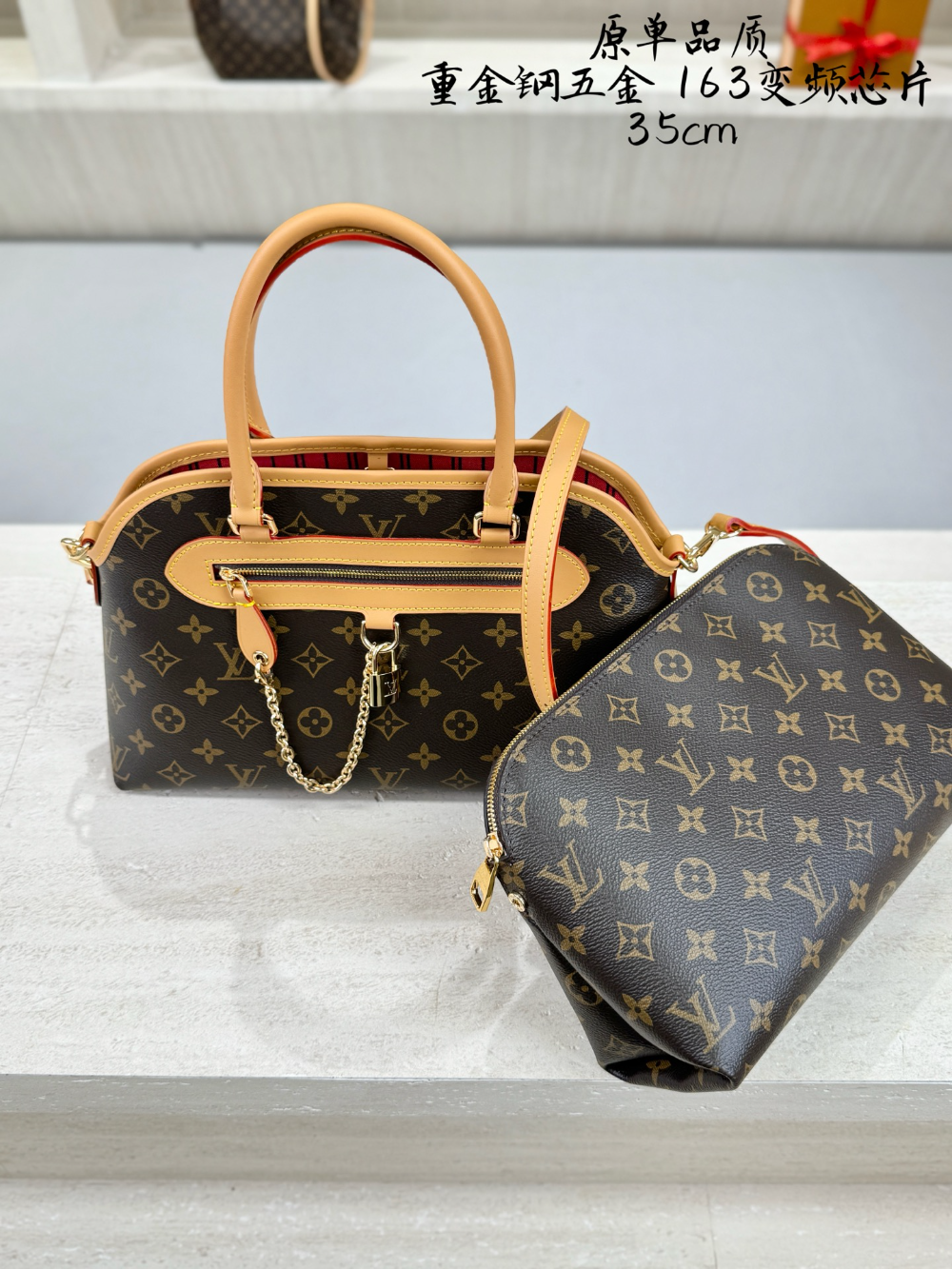 LEM544 New arrive fashion brown color bag for woman beautiful gift to choose 35*21cm