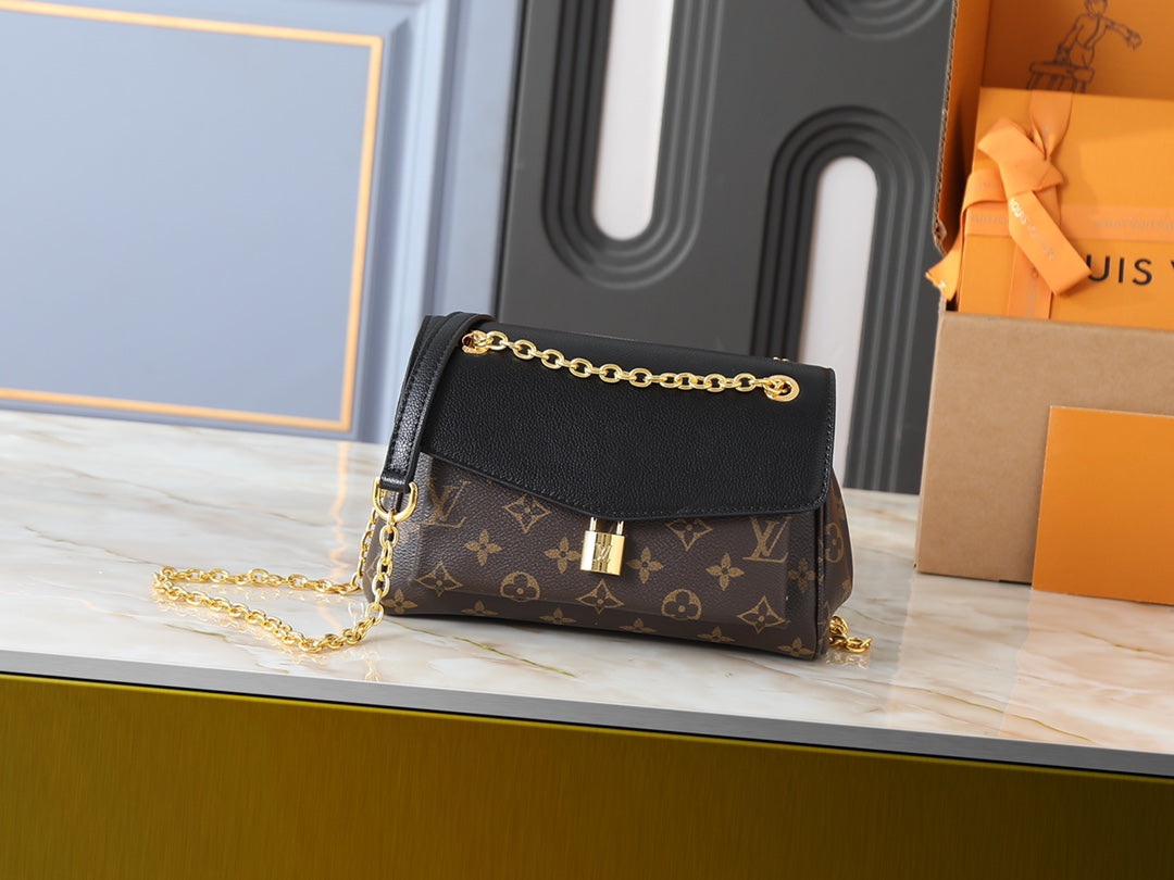 LEM336 Hot sale fashion black bag for woman hand bag beautiful gift  big size 30cm