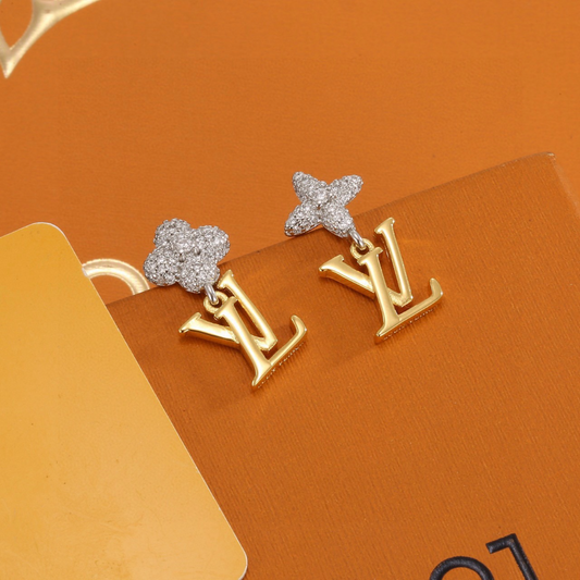LEM478 New Arrive Silver and Gold Color Earring Fashion Design Earring Charm for Women Jewelry