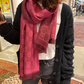 GEM258 new arrive  Hot sale red color fashion beautiful  scarf  for woman gift  to choose 48x180cm
