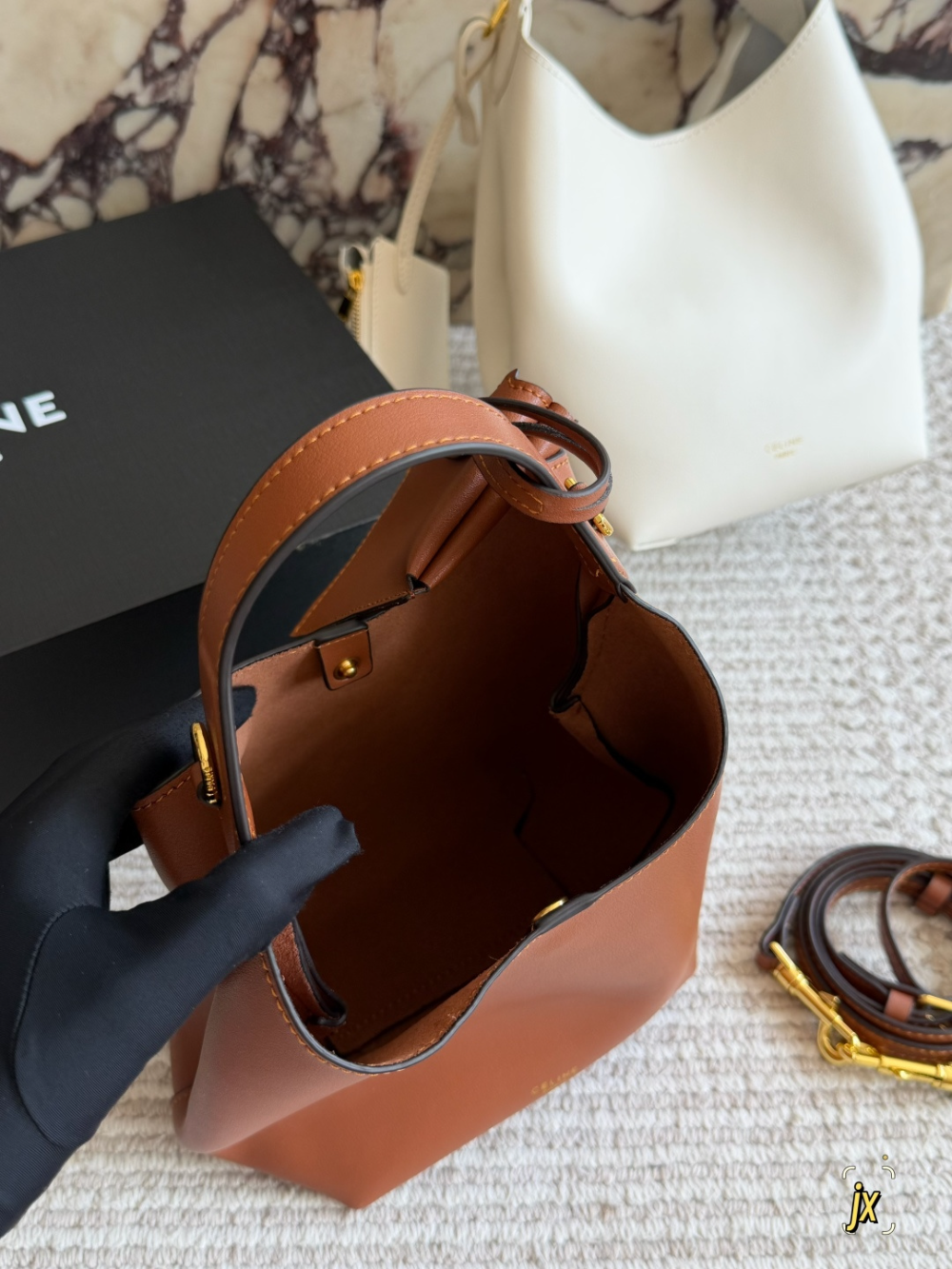 CLEM39 New arrive fashion black white brown blue bag for woman hands bag beautiful gift to choose gift 19×11.5×18cm