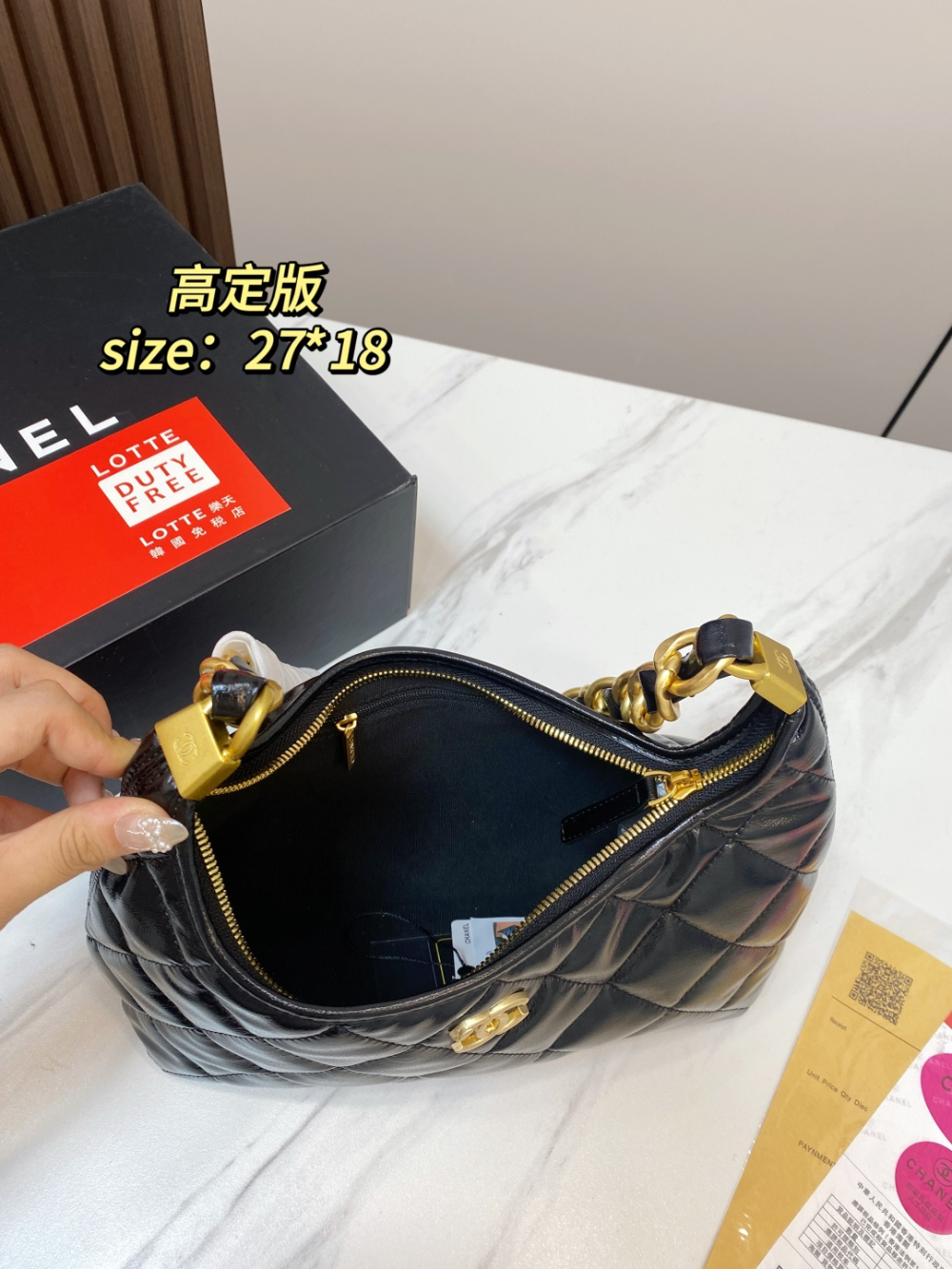 CEM390 New arrive fashion black white pink color bag for woman beautiful gift to choose size 27*18cm