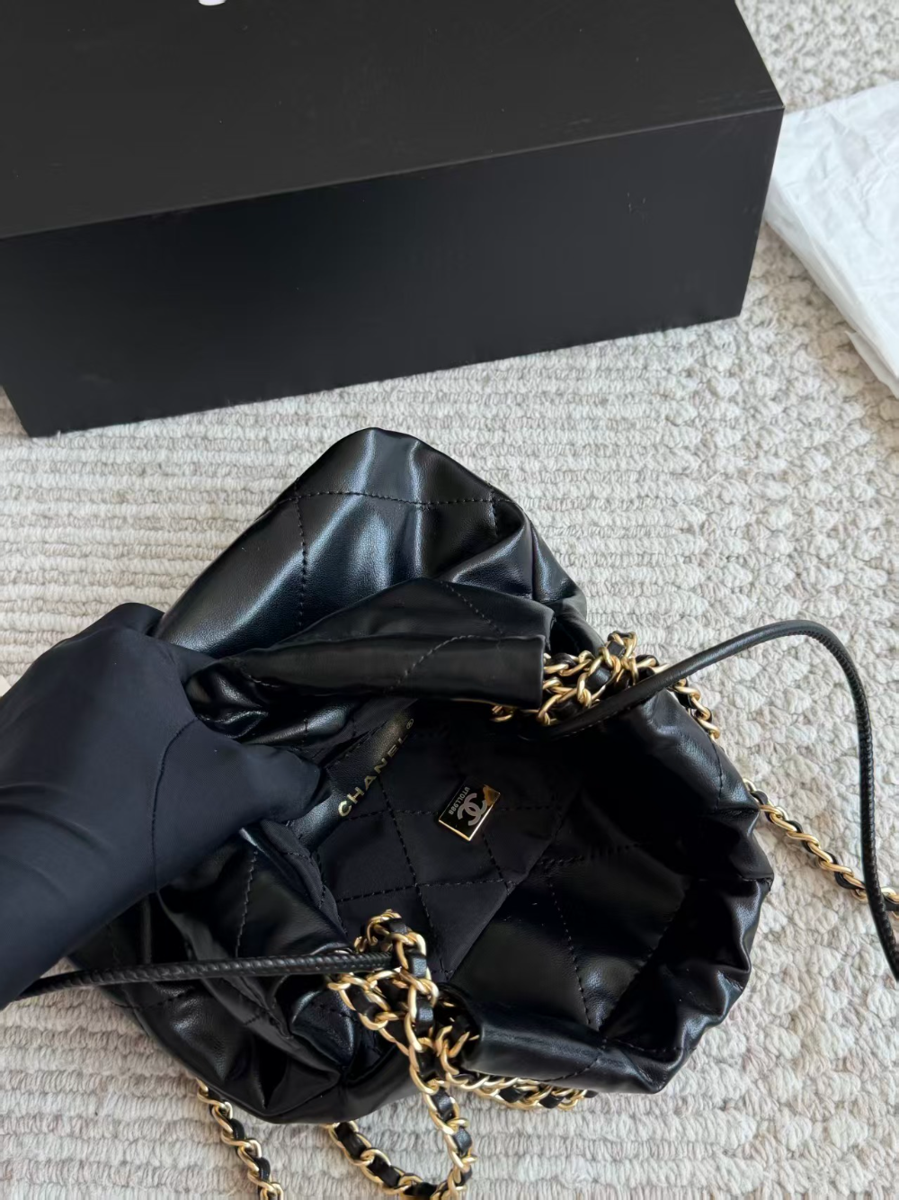 CEM335 New arrive fashion black color bag for woman beautiful gift to choose gift size to choose 20*20cm