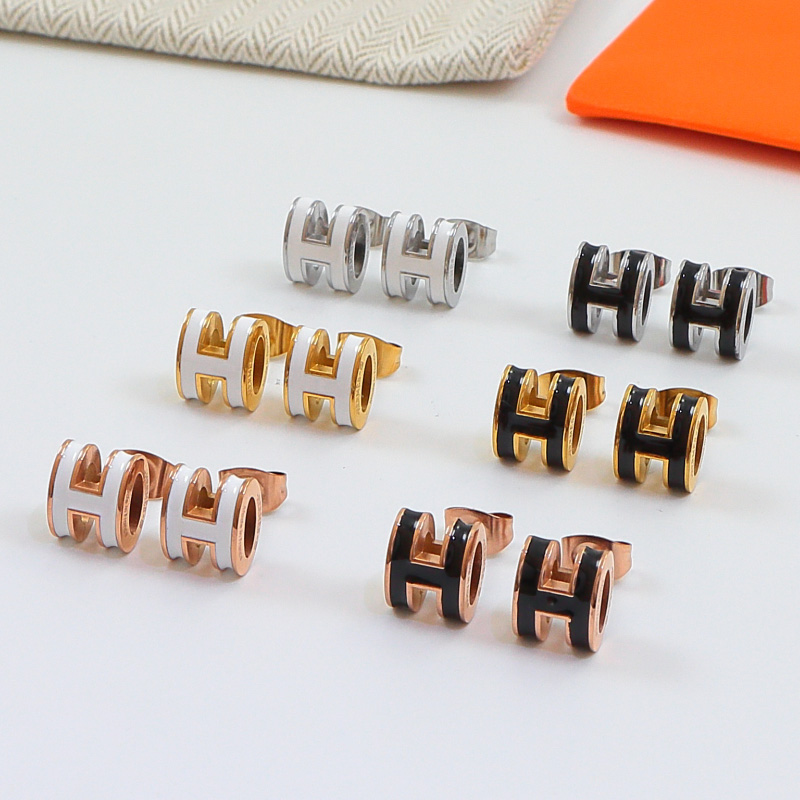 HEM143 New arrive fashion black white color earring  for woman jewelry beautiful jewelry no with box