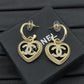 CEM205  New Arrive Fashion  Hot Sale  with Diamond Heart Earring  for Woman Jewelry To Choose
