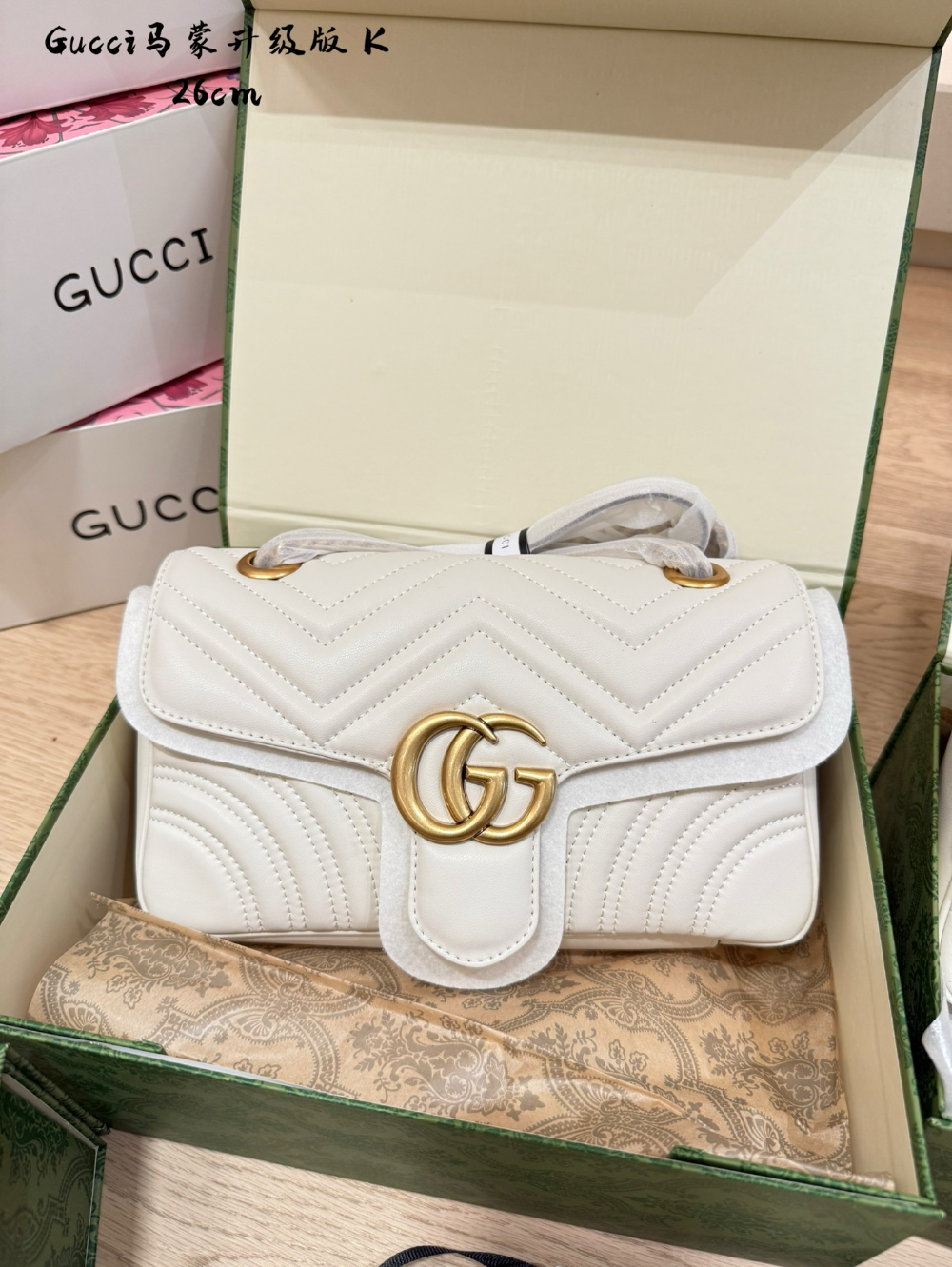 GEM229 New arrive fashion black white khaki color bag for woman beautiful gift to choose 3 size