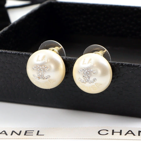 CEM194 Classic Diamond Earring Designer 18K Gold Cubic Pearl Pendant Stud Earring  Women Mens  Love Promise Jewelry