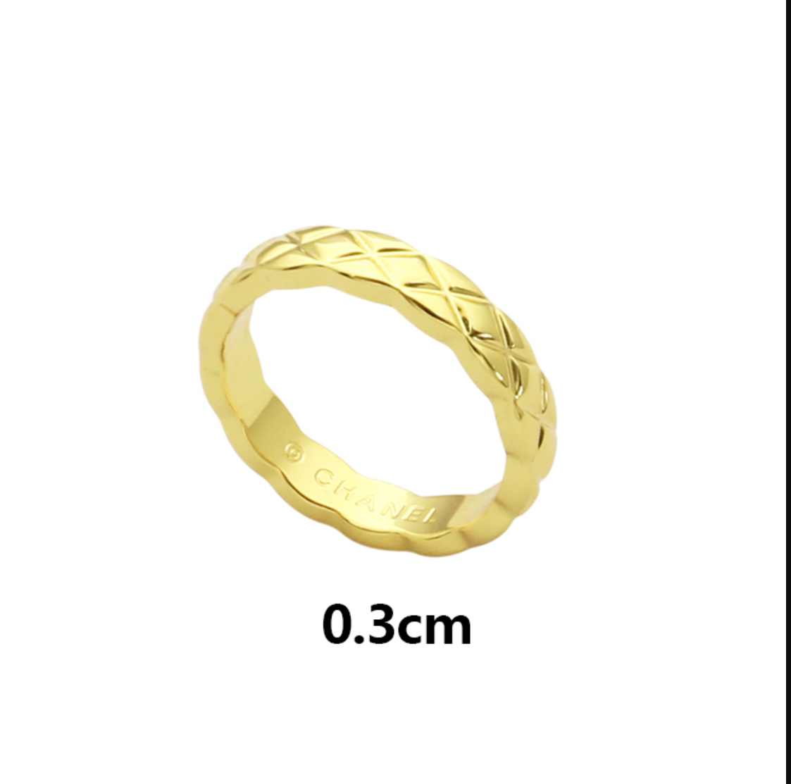 CEM236 Titanium Steel Patterned Rhombus Ring with Stone for Women Men Couples Wedding Rings Bands Bague Femme