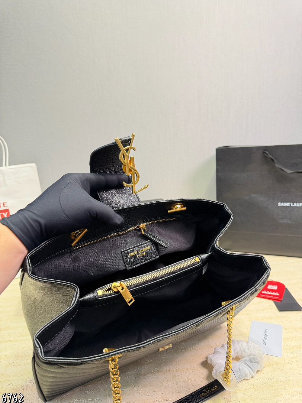 YLEM14 New arrive fashion black color bag for woman beautiful gift to choose size 32*23cm