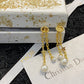 DEM243 New Arrive Fashion  Hot Sale  with Diamond Long Pearl Earring  for Woman Jewelry To Choose