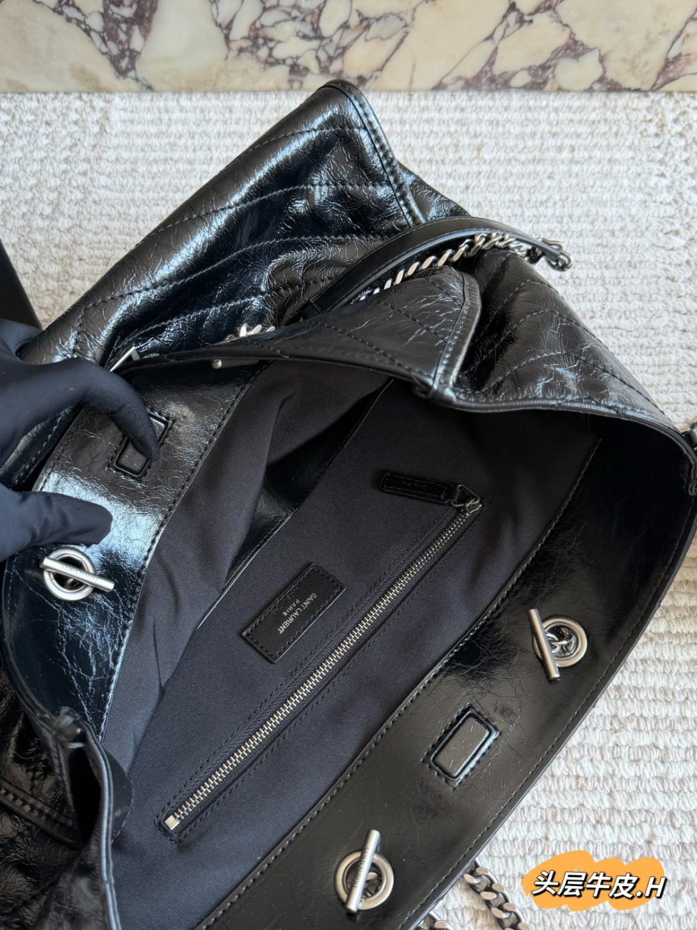 SEM14 New arrive fashion black  bag for woman hands bag beautiful gift to choose gift 2 size
