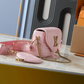 LEM635 New arrive fashion black white brown green pink bag for woman hands bag beautiful gift to choose gift  19*14*5cm