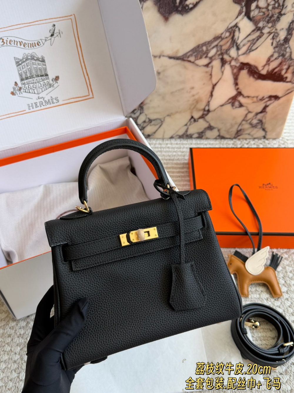 HEM122 New arrive fashion black color  bag for woman beautiful gift to choose gift size to choose 20cm
