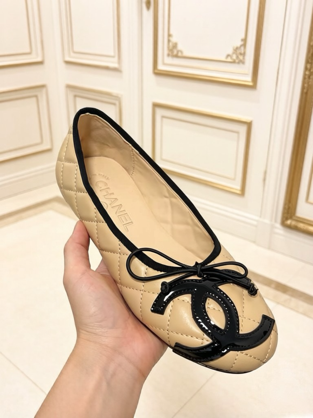 CEM363 Designer women's shoes women's flat shoes black white khaki colors high quality sizes 34 to 42