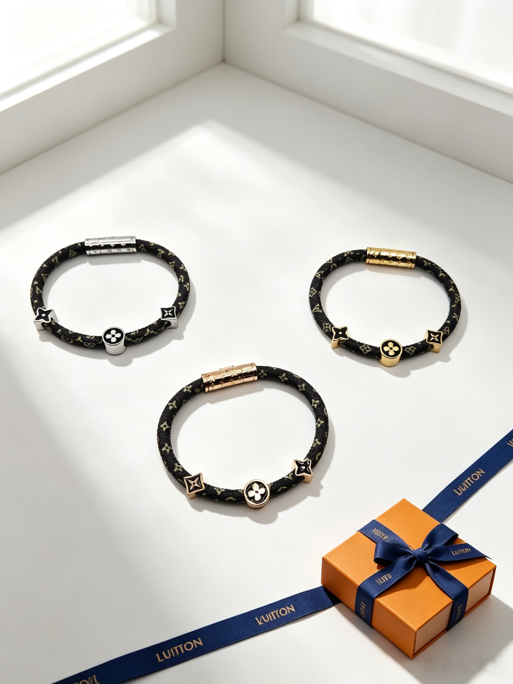 LEM584 Designer bracelet - available in three colors of gold silver and rose gold A fashionable piece of jewelry with personalized touch as a gift