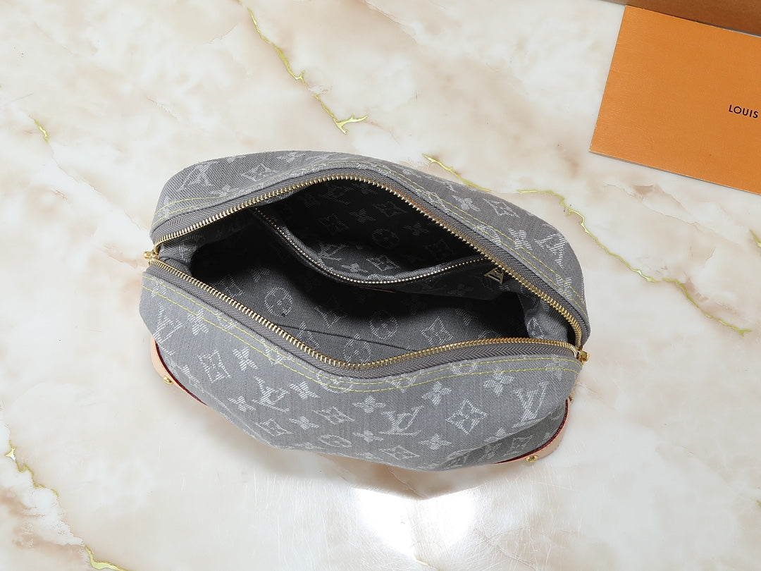 LEM280 Designer Bag Makeup Bag Luxury Cosmetic bag High Quality Women's Handbag Purse Cowhide travel Storage Bag Toiletry Bag Mini Brown vanity bag designer cosmetic bag 27 x 18 x 9cm