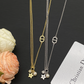 DEM389 Hot sale Fashion Titanium Stainless Steel heart Wedding diamond Necklace Bague Femme for woman gift