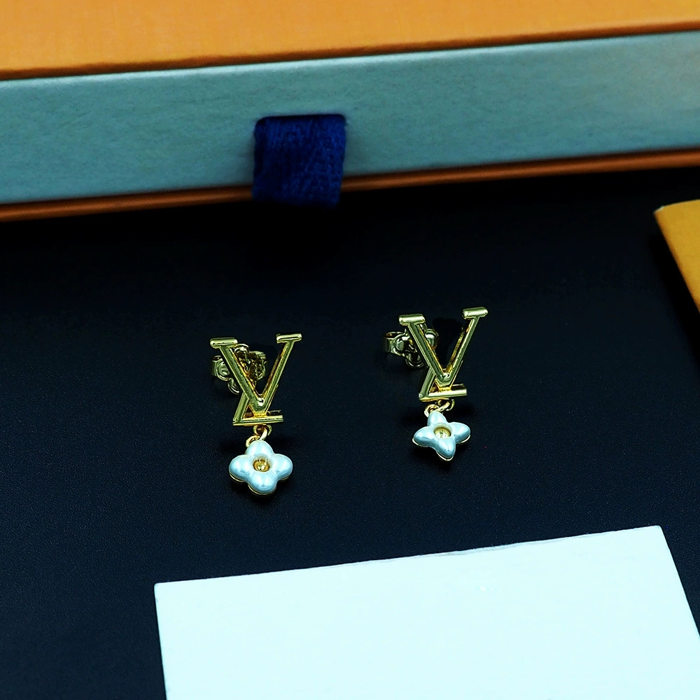 LEM469 New Arrive Silver and Gold Color Earring Fashion Design Earring Charm for Women Jewelry  2.4cm Long
