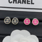 CEM216 New Arrive Fashion  Hot Sale  with Diamond Heart Earring  for Woman Jewelry Black and Pink Color To Choose Gift