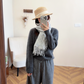 LEM529 new arrive  Hot sale brown grey color fashion beautiful  scarf  for woman gift  to choose size 180*60cm