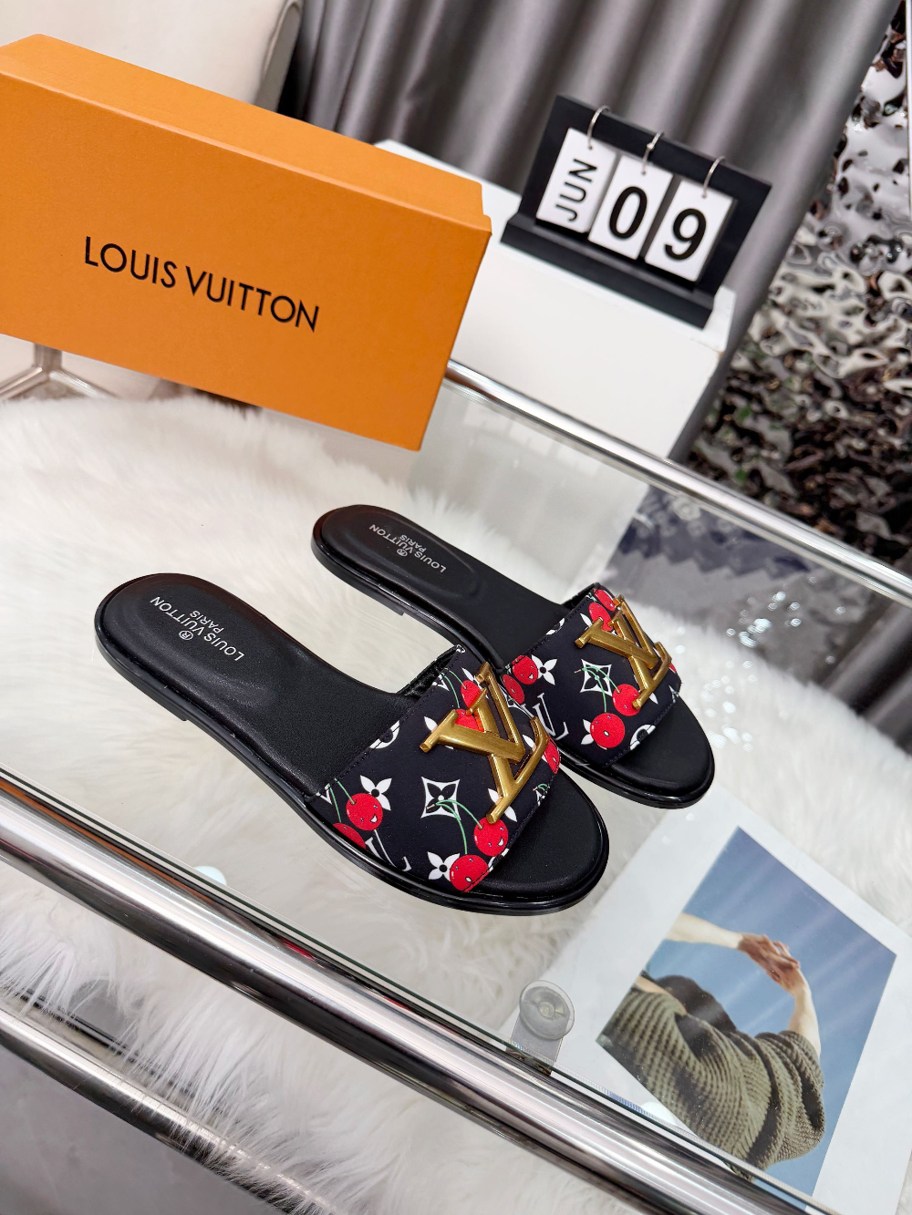 LEM535 New arrive fashion black brown blue shose for woman beautiful Slippers gift to choose