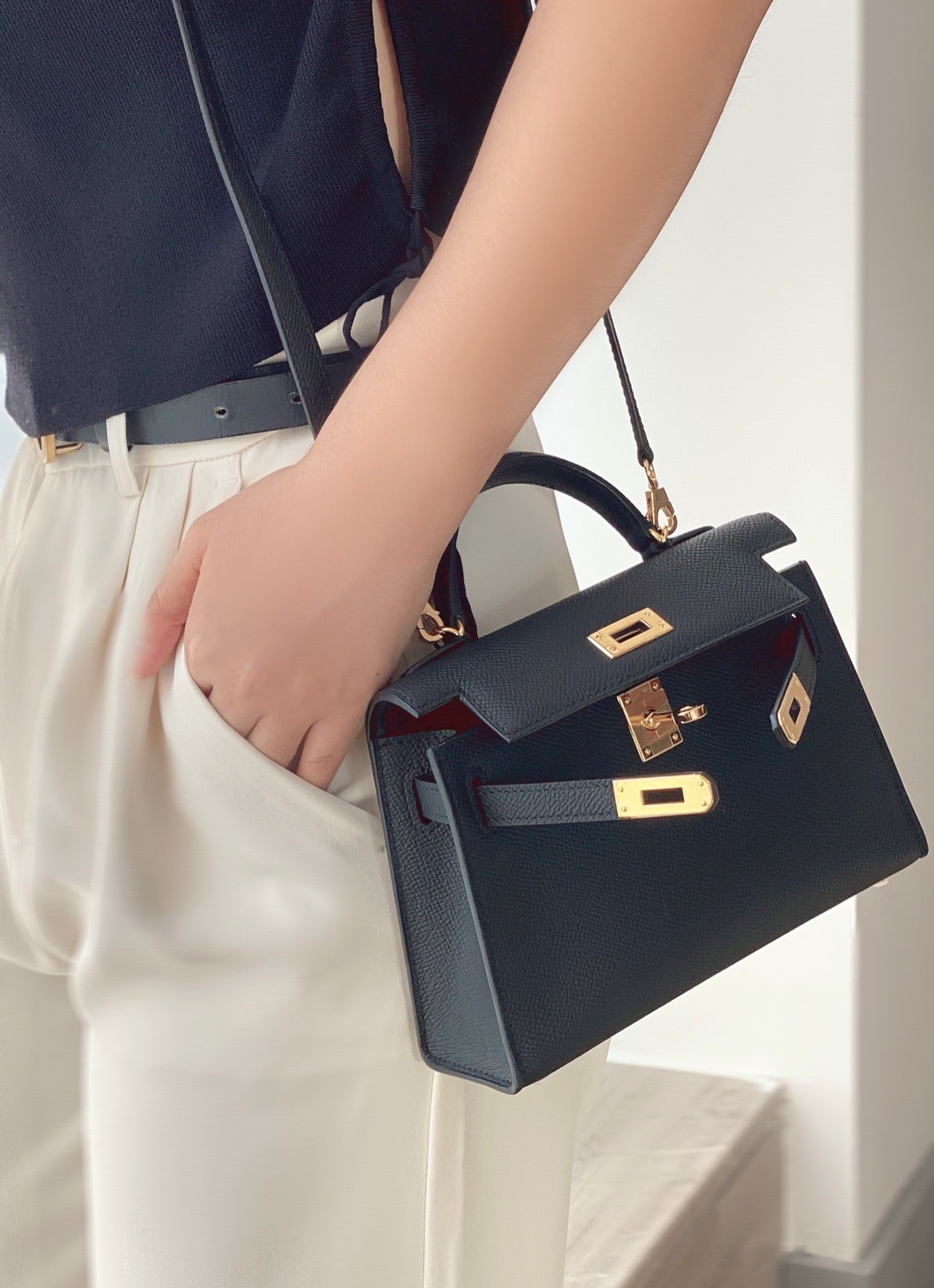 HEM91TOP Original Top-grade original single-layer leather New Genuine Leather Women's Crossbody Stewardess 19CM