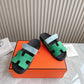 HEM101 Designer women Slippers sandals shoes for women mix color shoes high quality size 35 to 42
