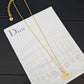 DEM285  New Arrive Fashion  with Diamond Stars Pearl  Necklce for Woman Brass Material Jewelry To Choose Gift