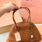MIU08  New arrive fashion black brown pink white coffee bag for woman hands bag beautiful gift to choose gift   32*22cm