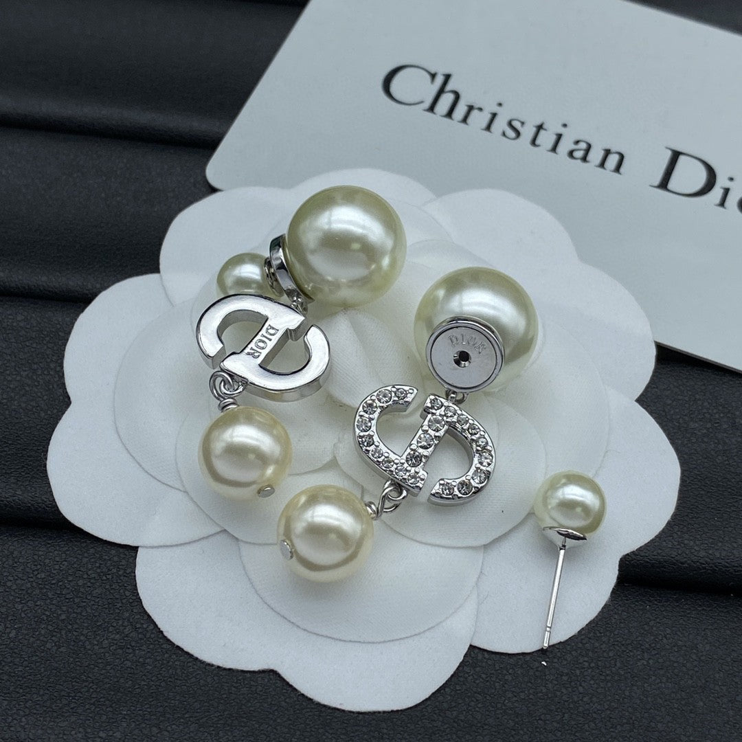 DEM276 New Arrive Fashion  Hot Sale  with Diamond Pearl Earring  for Woman Jewelry To Choose