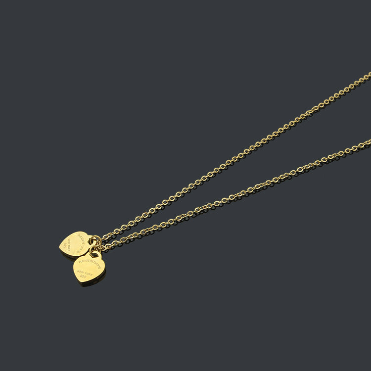 TEM22 Hot sale new arrive fashion Heart Love Necklace for woman jewelry gift to  about 48cm long