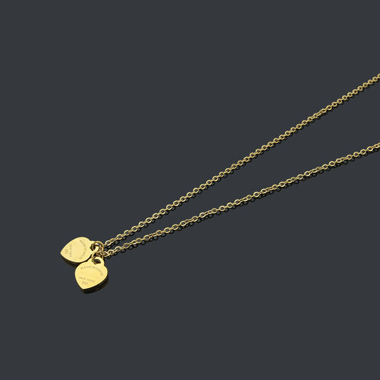 TEM22 Hot sale new arrive fashion Heart Love Necklace for woman jewelry gift to  about 48cm long