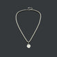 TEM40  New Fashion Titanium Steel Gold Silver Rose Color Love /Necklace for Women Charm Necklace Couples Gift