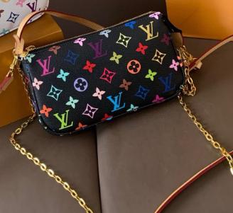 LEM314 New Arrive Hot Sale Black white design  Fashion wallet Bag It Come with Box 22*12cm