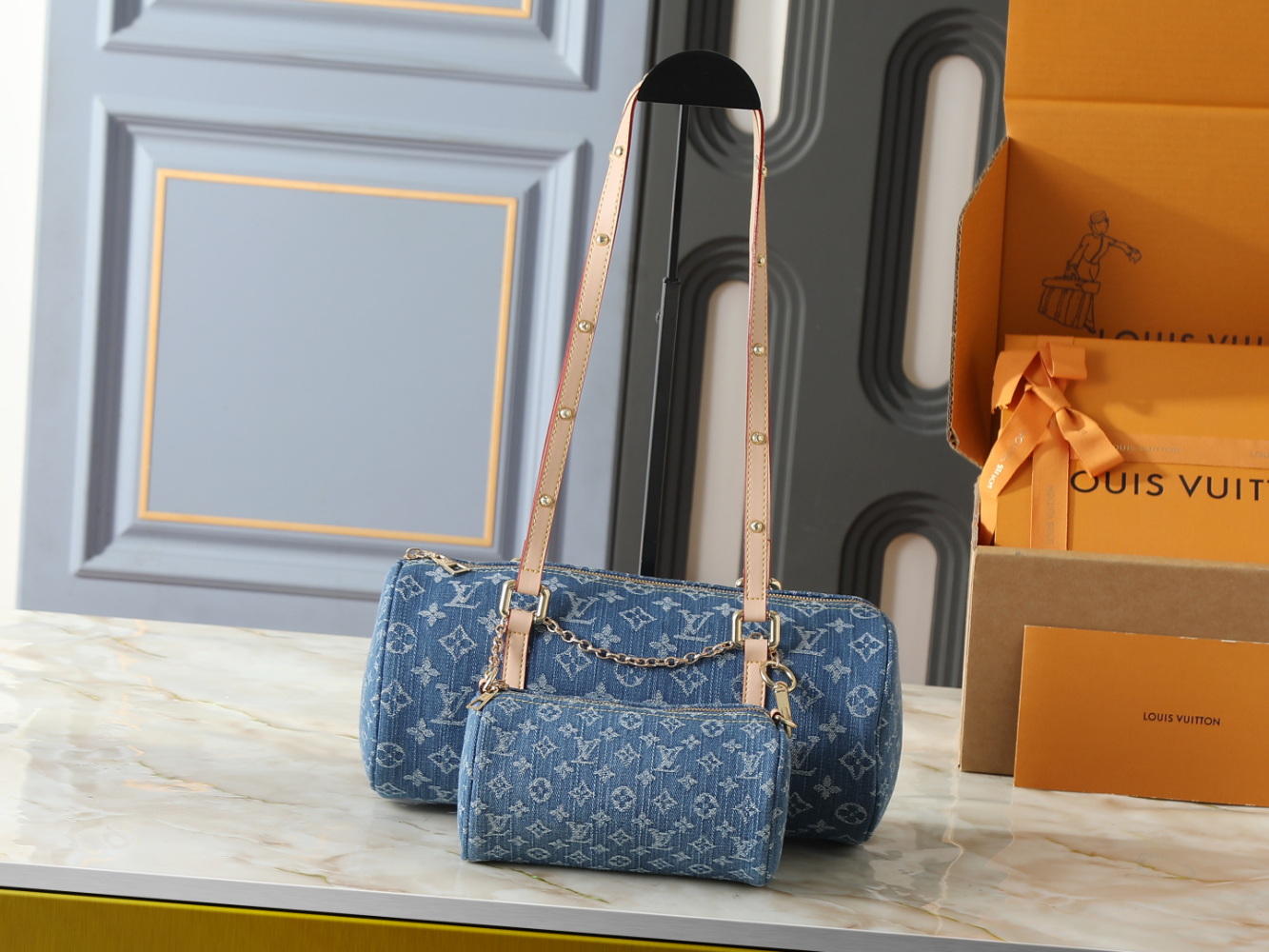 LEM408 New arrive fashion bag for woman Denim fabric handbag beautiful gift to choose gift 27.0 x 11.0 x 13.0cm