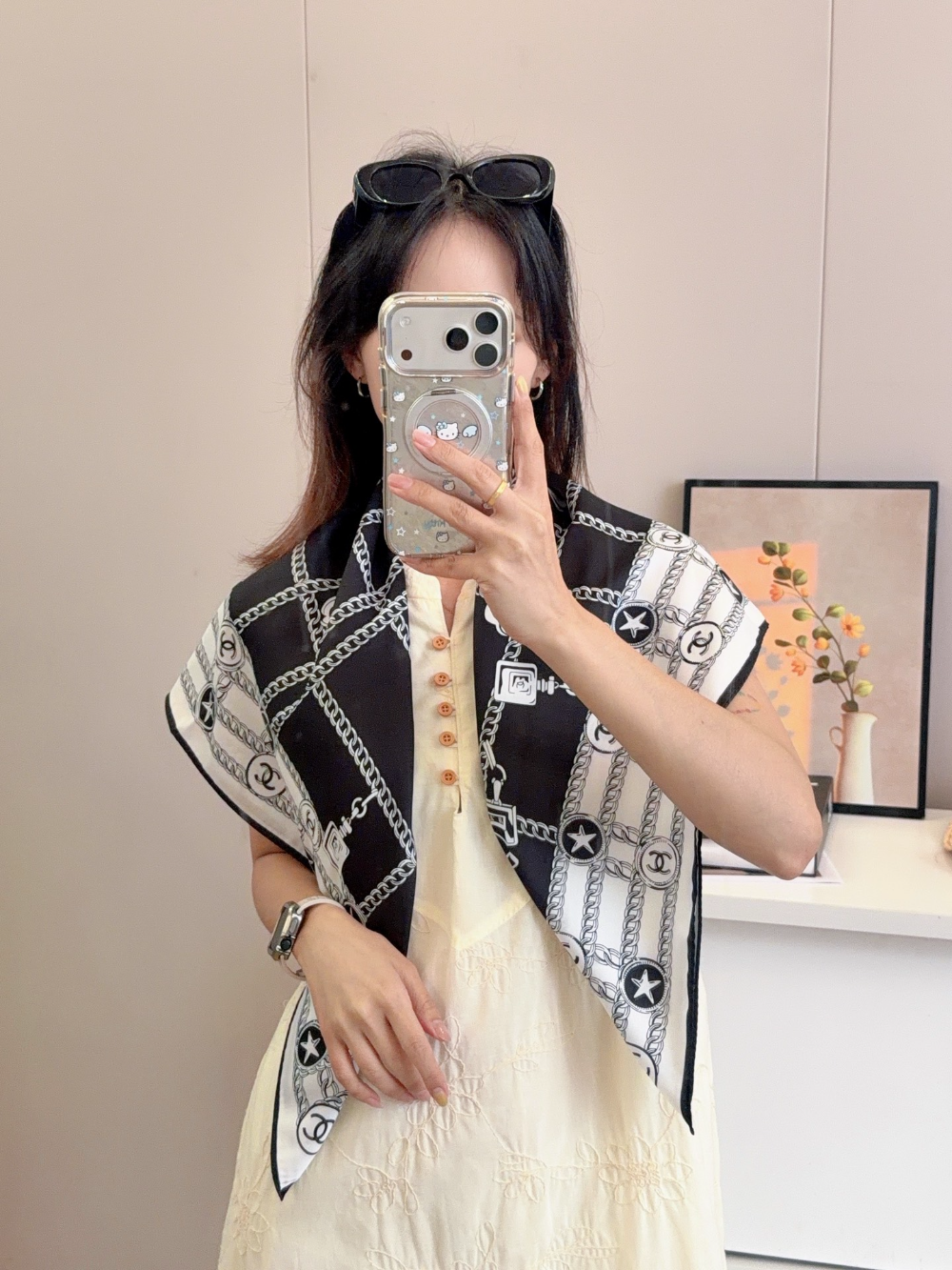 CEM271 new arrive Hot sale black color fashion beautiful scarf for woman gift to choose size  90*90cm