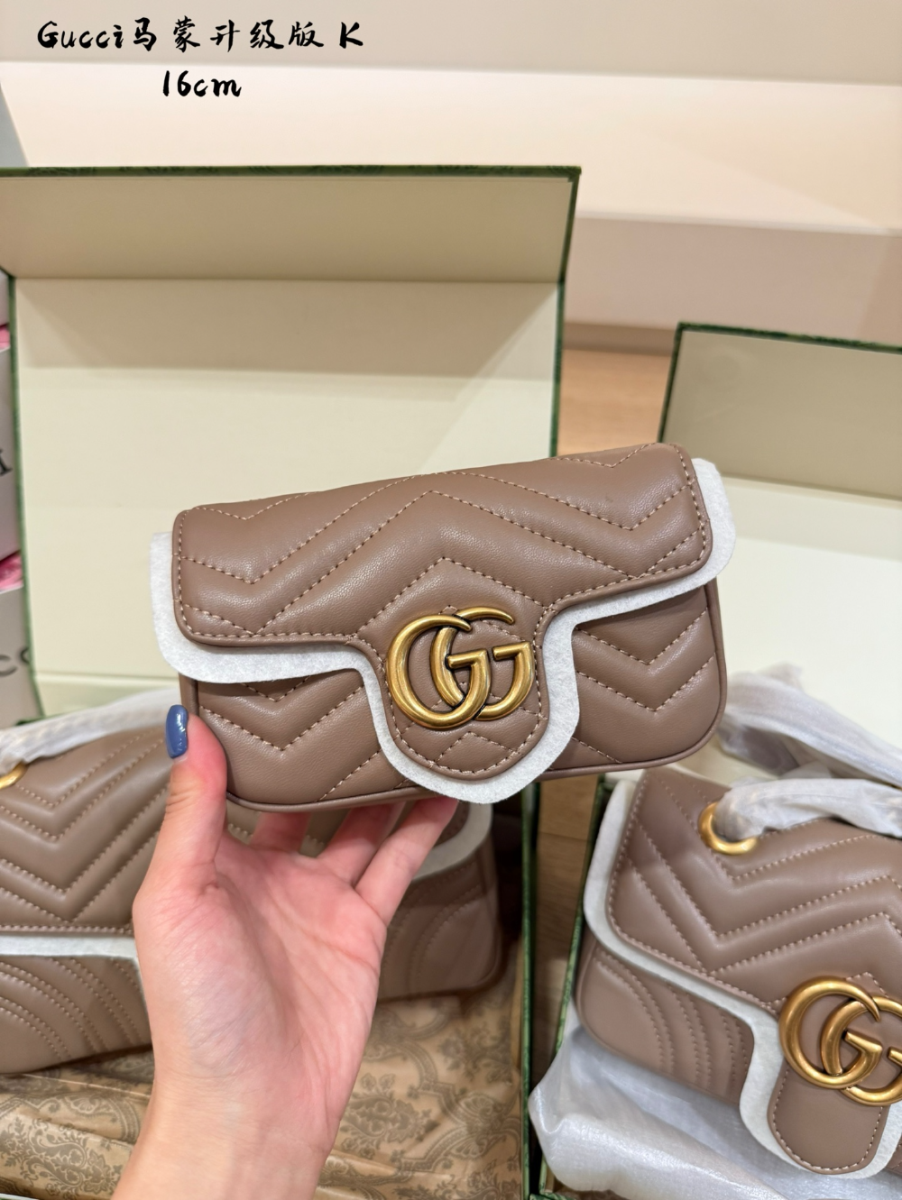 GEM229 New arrive fashion black white khaki color bag for woman beautiful gift to choose 3 size